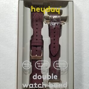 heyday™ Burgundy Apple Double Wrap Watch band 38/40mm New